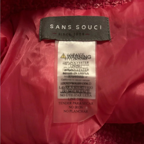 Women’s Blazer Size Small Sans Souci Pink - Picture 2 of 3